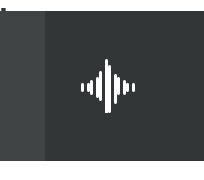 A black and grey wavelength icon