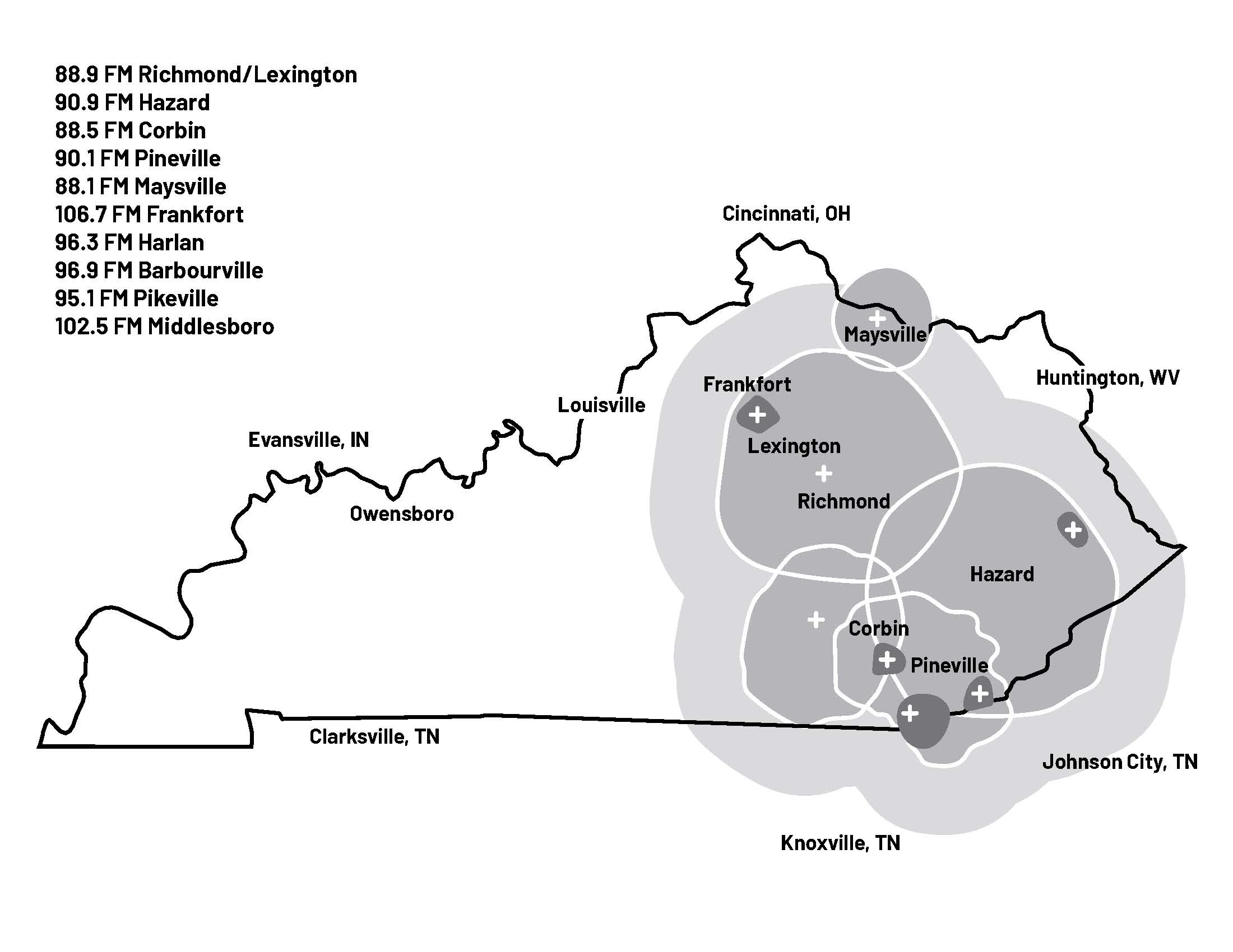 WEKU Coverage Area | WEKU
