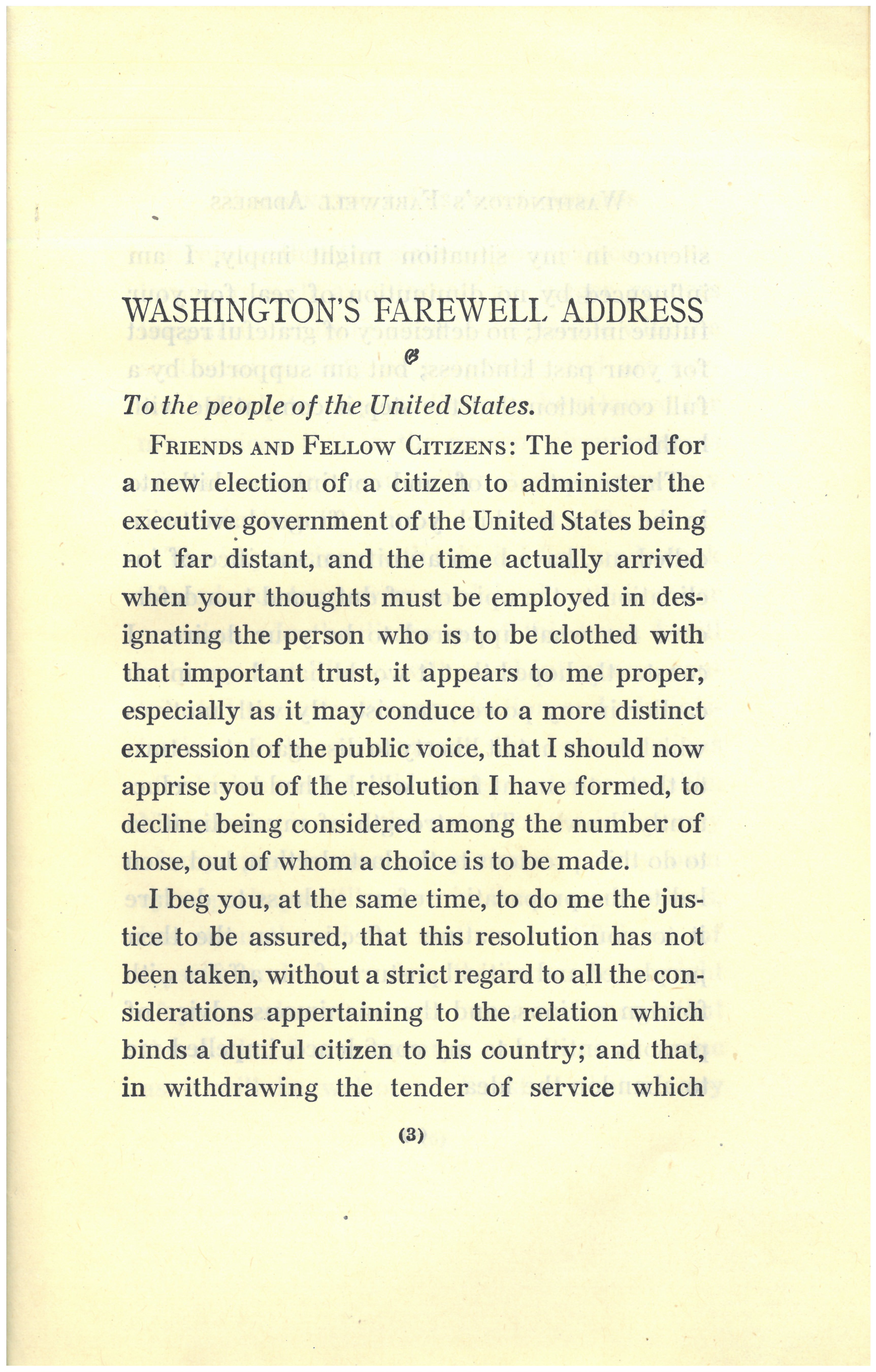 Washington's Farewell Address #500: Charles William Burdick
