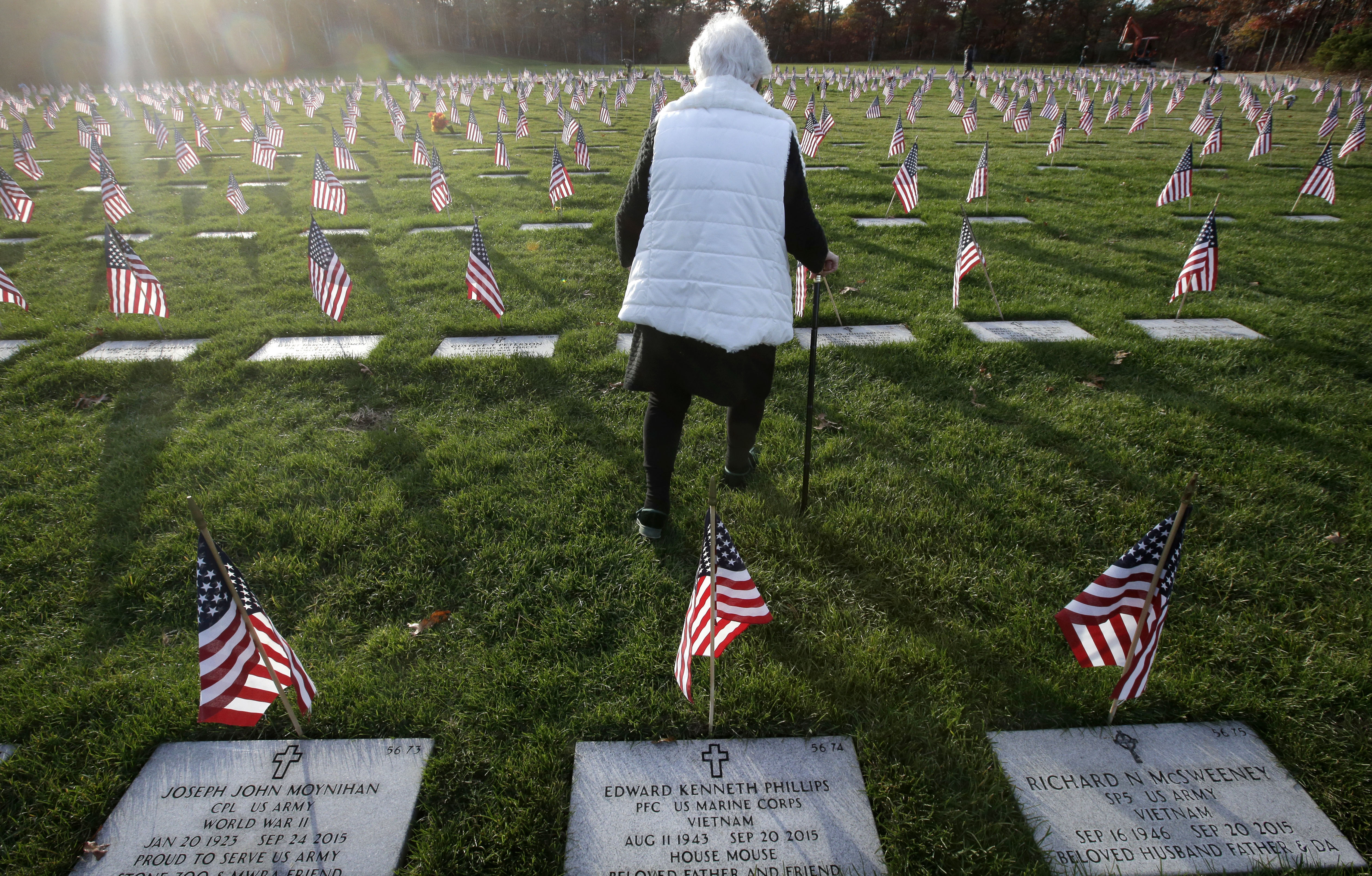 Massachusetts National Cemetery 2024 Veterans Day Flag Placement
