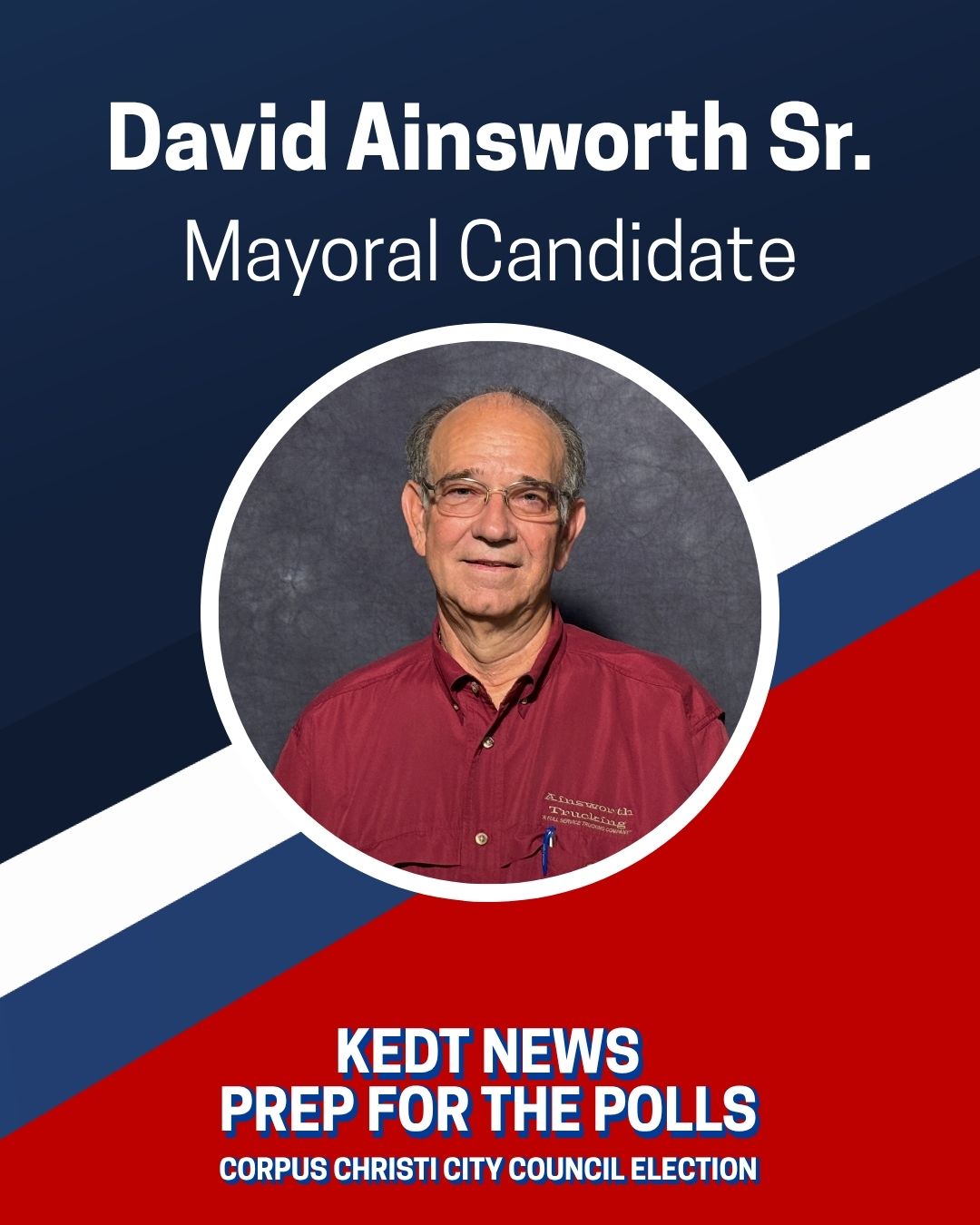 David Ainsworth Sr. mayoral candidate graphic