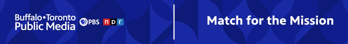 Background is rectangles and half circles in different shades of blue. from left to right on the image is the BTPM logo, a white line, and Match For The Mission.