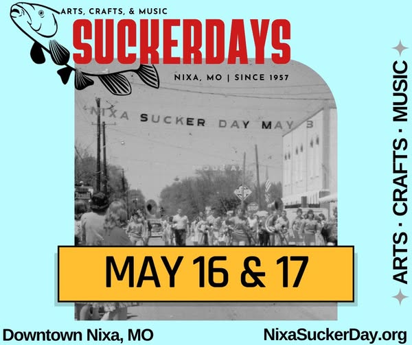 Nixa will host the 67th annual SuckerDays Friday and Saturday
