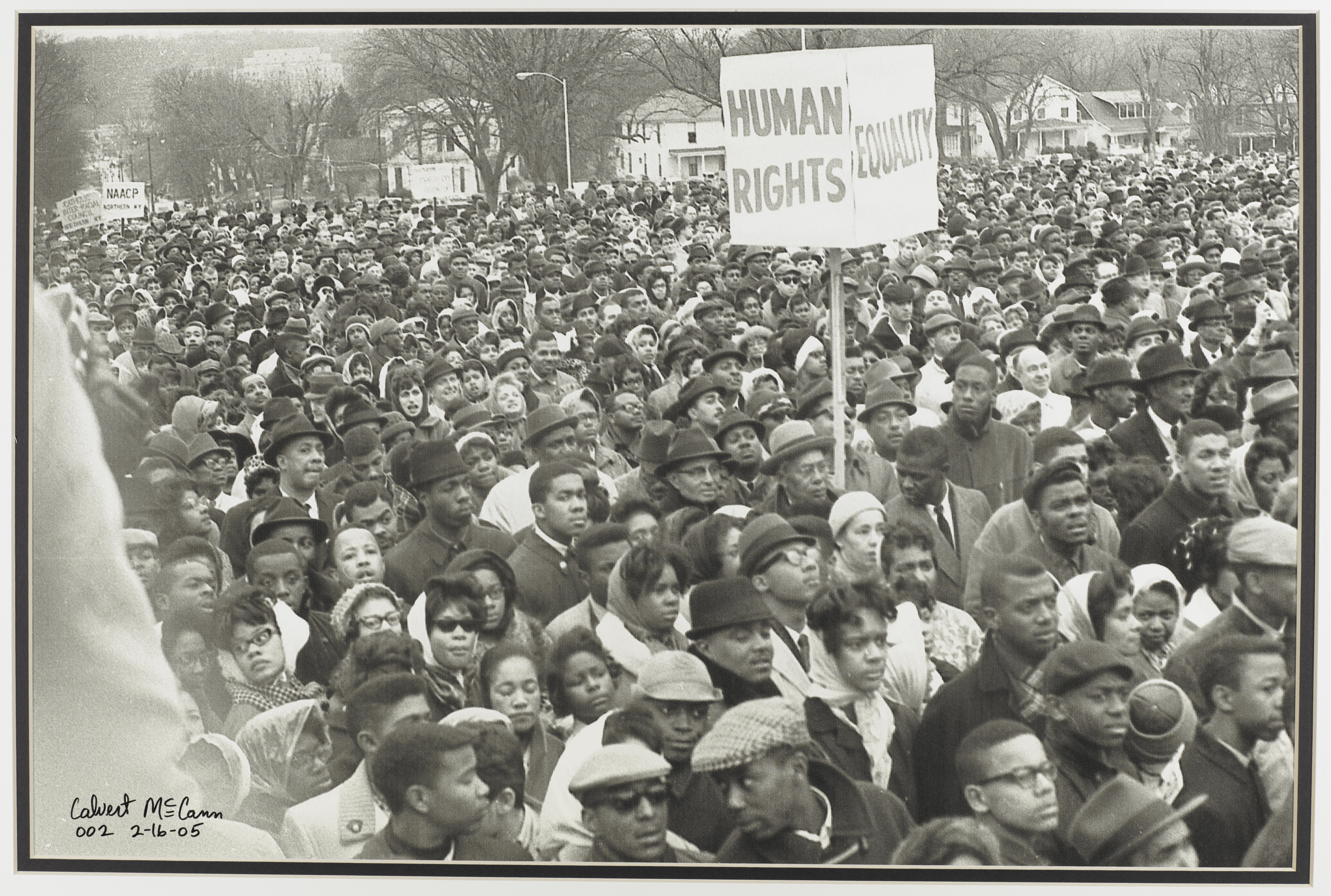 Crowd gathered for the 1964 civil-rights march in Frankfort