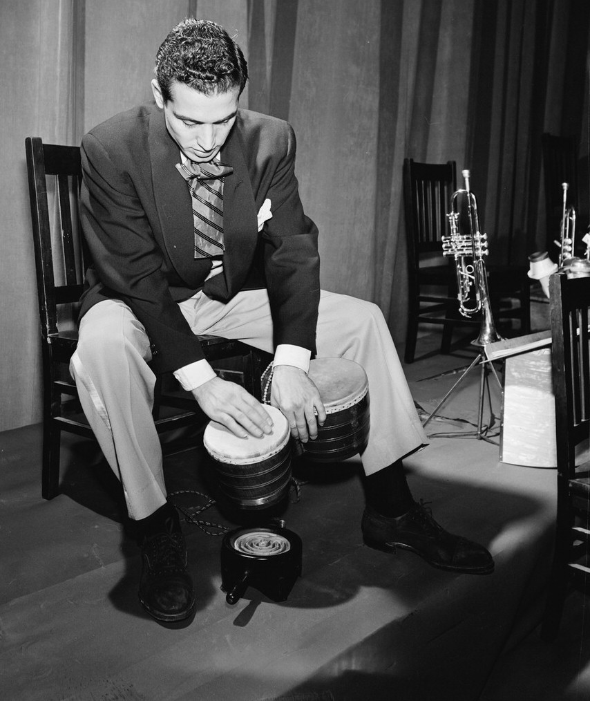 American percussioninst and bongo player Jack Costanzo performs